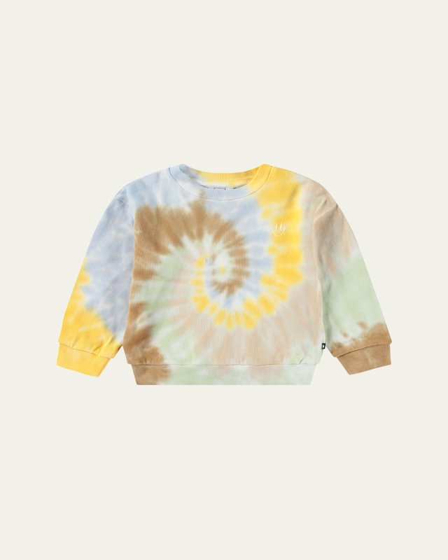 Boy's Dear Tie Dye-Print Sweatshirt, Size 3M-2